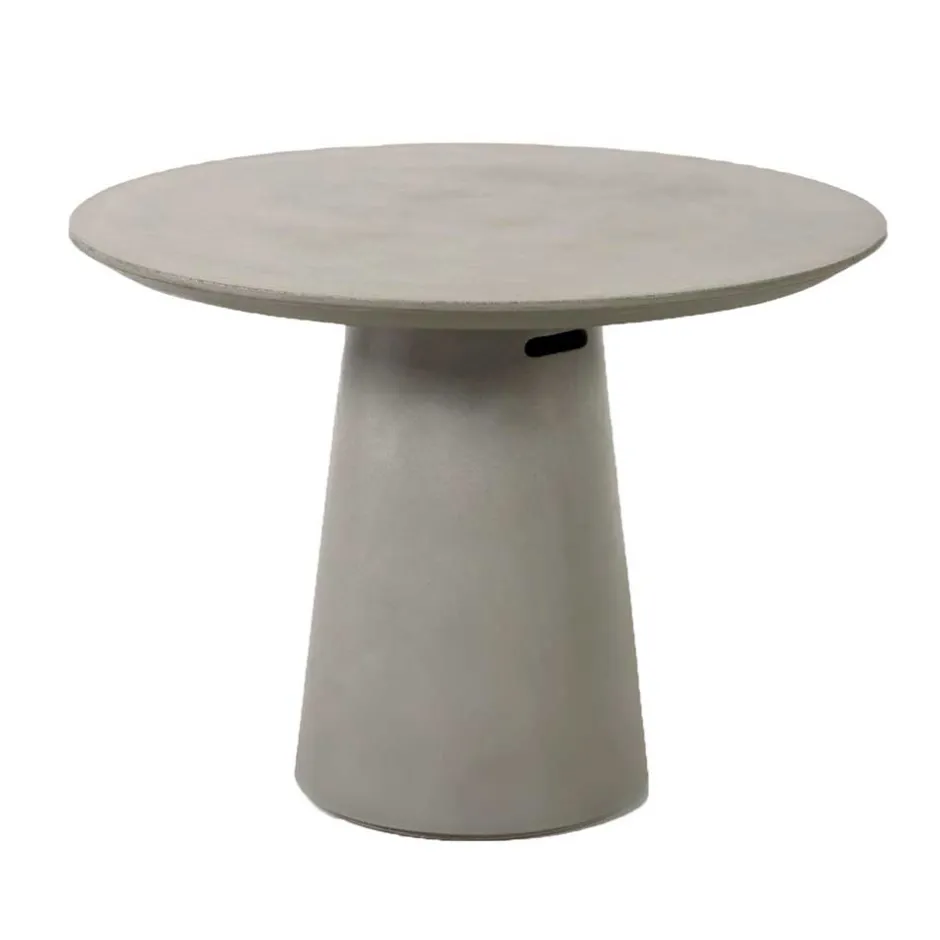 Runder Tisch aus Zement in Grau - Onan^Wohnen