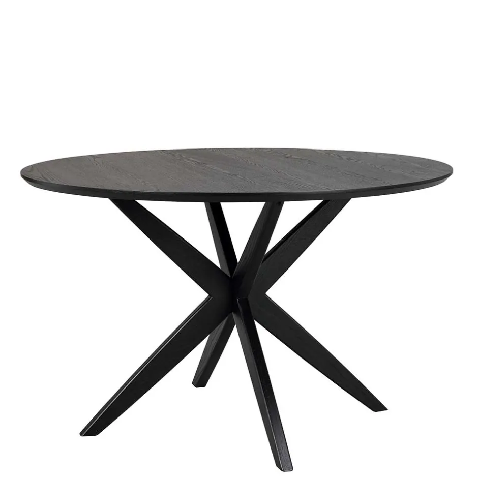 Wohnen Runder Tisch in Schwarz mit Schweizer Kante - Puerto