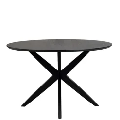 Wohnen Runder Tisch in Schwarz mit Schweizer Kante - Puerto