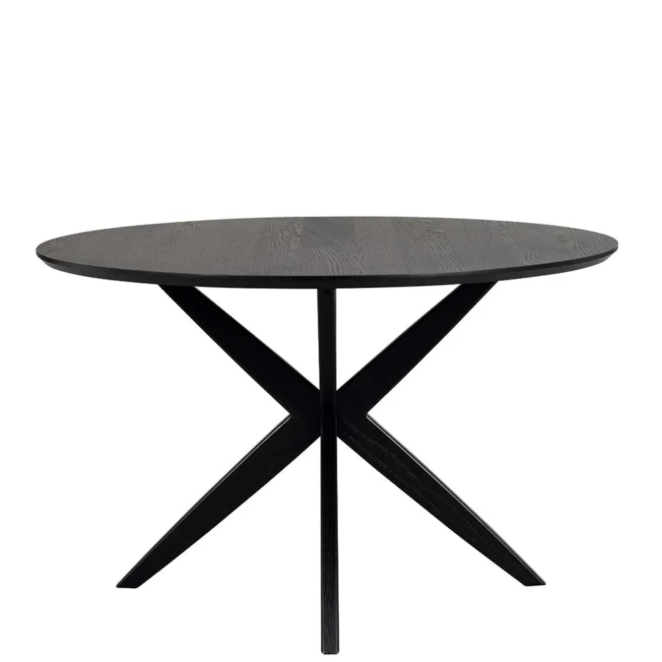 Wohnen Runder Tisch in Schwarz mit Schweizer Kante - Puerto