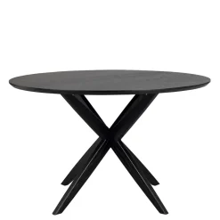 Wohnen Runder Tisch in Schwarz mit Schweizer Kante - Puerto