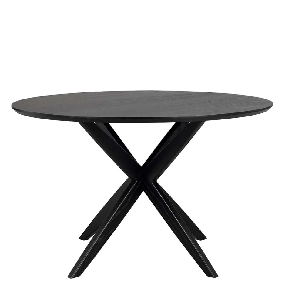 Wohnen Runder Tisch in Schwarz mit Schweizer Kante - Puerto