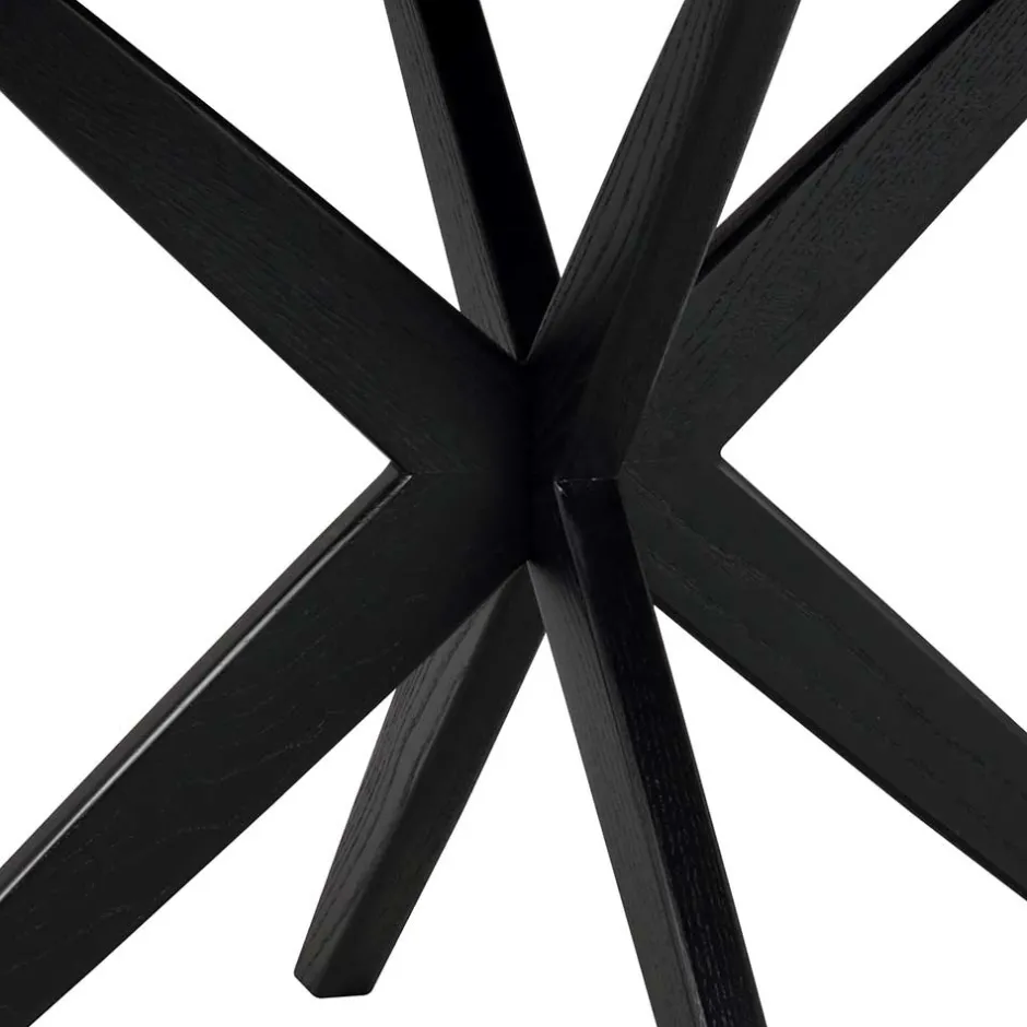 Wohnen Runder Tisch in Schwarz mit Schweizer Kante - Puerto