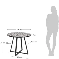 Runder Tisch mit Keramik Mosaik - Aurelias^Wohnen Best