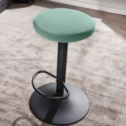 Wohnen Runder Tresenhocker in Grün Samtsitz - Coulien