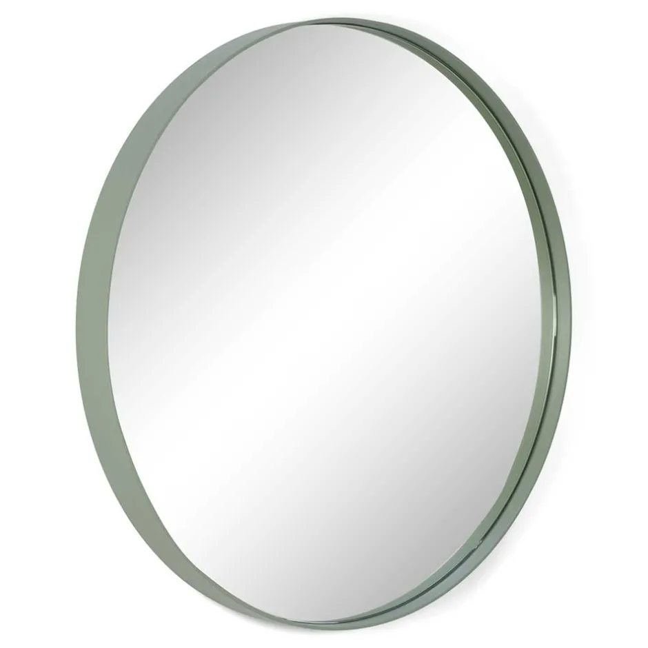 Wohnen Runder Wandspiegel in Graugrün - Trevoz