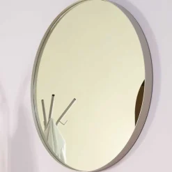 Runder Wandspiegel in Taupe - Andrac^Wohnen Online