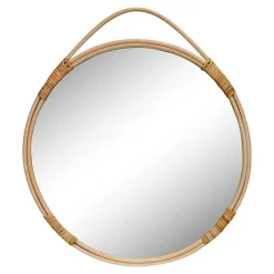 Runder Wandspiegel mit Rattan Rahmen - Lianessa^Wohnen Best