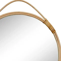 Runder Wandspiegel mit Rattan Rahmen - Lianessa^Wohnen Best