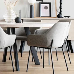 Runder White Wash Esstisch & Stühle - Pulva (siebenteilig)^Wohnen New