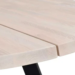 Runder White Wash Esstisch & Stühle - Pulva (siebenteilig)^Wohnen New