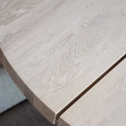 Runder White Wash Esstisch & Stühle - Pulva (siebenteilig)^Wohnen New