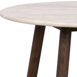 Runder Wohnzimmertisch aus Travertin Stein Beige - Cheyenne^Wohnen Hot