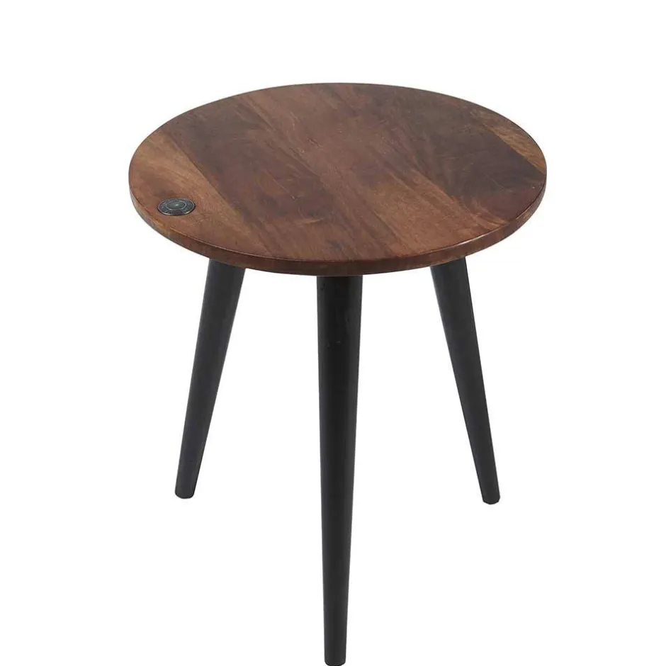 Wohnen Runder Wohnzimmertisch mit 3-Fußgestell - Devanico