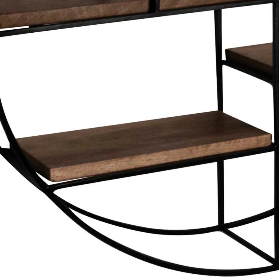 Wohnen Rundes Hängeregal im Industrial Style - Lusa