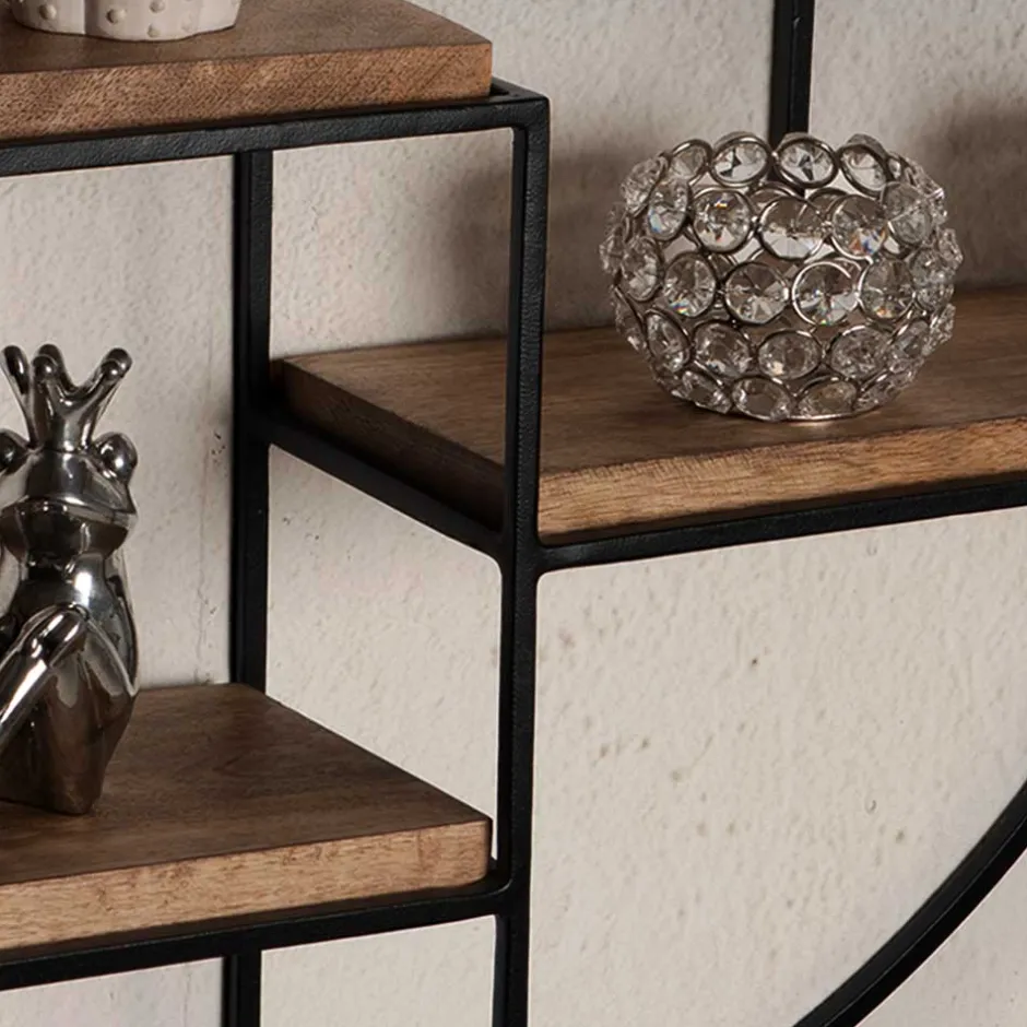 Wohnen Rundes Hängeregal im Industrial Style - Lusa