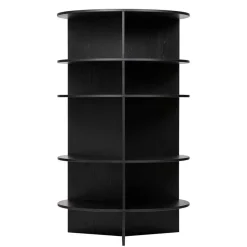 Wohnen Rundes Standregal aus Esche Massivholz - Nircana