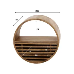 Rundes Wandregal mit Schublade - Detroit^Wohnen Hot