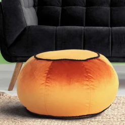 Wohnen Rundes Yoga-Kissen in Bronze Samt - Colistran