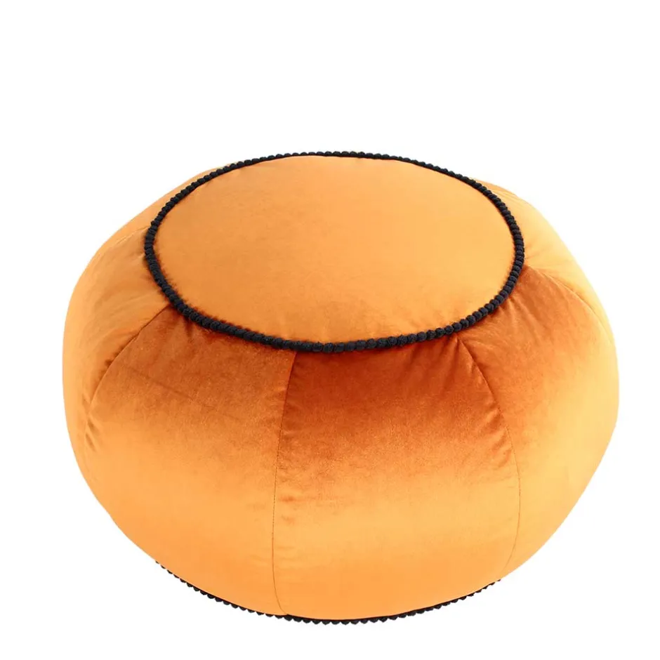 Wohnen Rundes Yoga-Kissen in Bronze Samt - Colistran