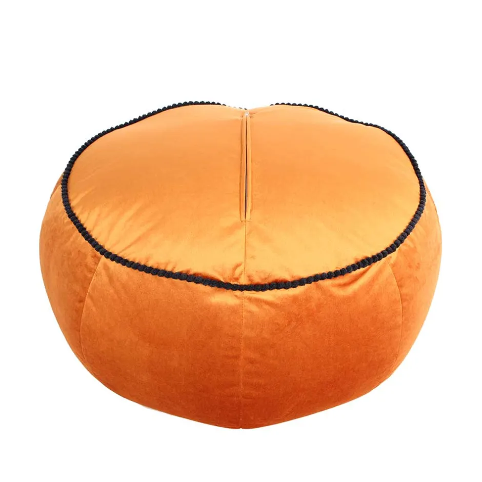 Wohnen Rundes Yoga-Kissen in Bronze Samt - Colistran