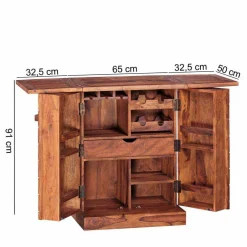 Wohnen Rustikale Hausbar Carmos in Schrank Form