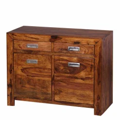 Wohnen Rustikale Kommode Hoslo aus Holz massiv Sheesham