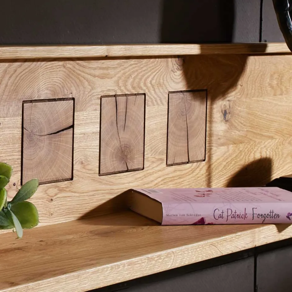 Rustikale Schrankwand Troncon aus Wildeiche (vierteilig)^Wohnen Sale