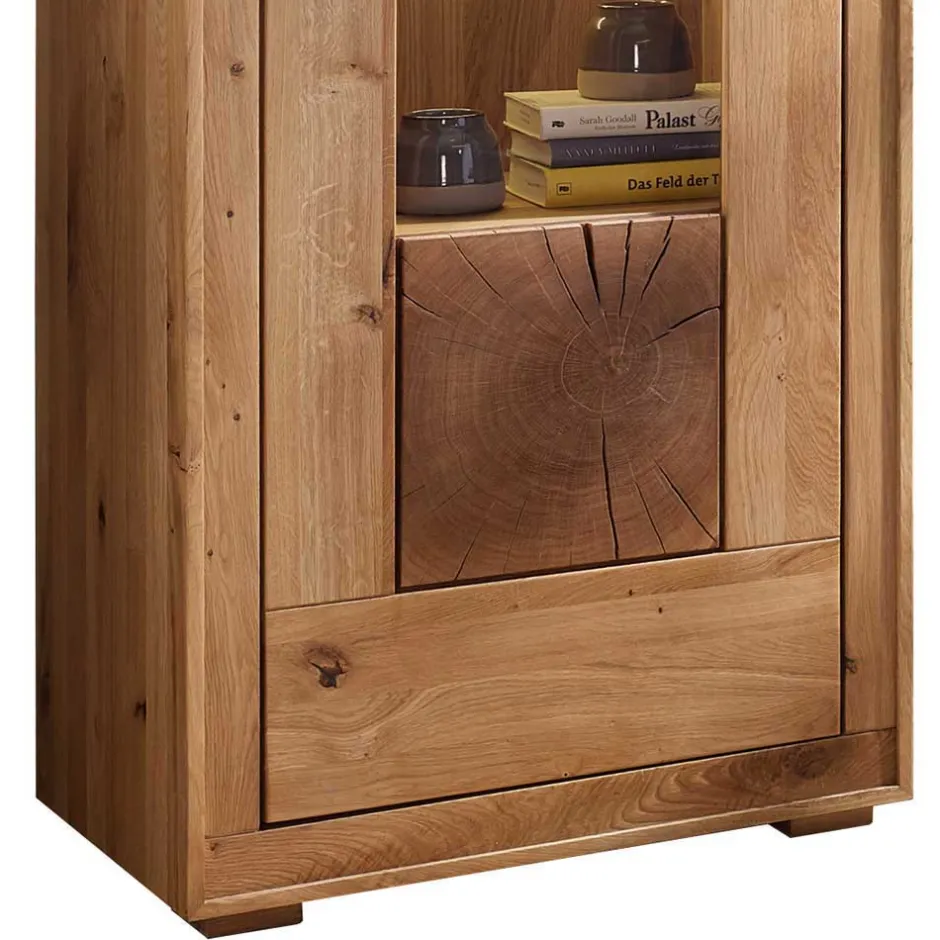 Rustikale Schrankwand Troncon aus Wildeiche (vierteilig)^Wohnen Sale