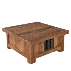 Wohnen Rustikaler Couchtisch Ragista aus Teak Recyclingholz