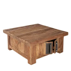 Wohnen Rustikaler Couchtisch Ragista aus Teak Recyclingholz