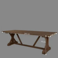 Rustikaler Gartentisch aus Teak Massivholz - Acess^Wohnen Clearance