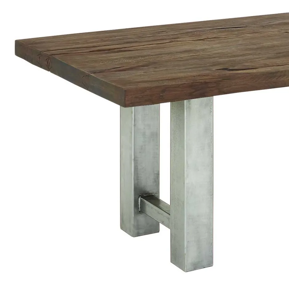 Wohnen Rustikaler Industry Tisch mit Holz Wildeiche - Piave