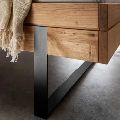 Rustikales Design Bett auf Kufen - Claas^Wohnen Discount