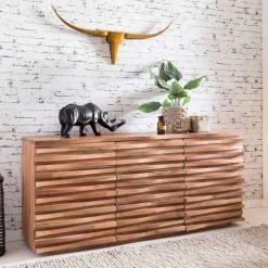 Wohnen Rustikales Design Sideboard Pisino aus Holz Akazie massiv