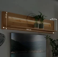 Wohnen Rustikales Wandboard aus Wildeiche massiv - Millena