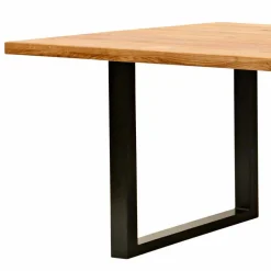 Rustikal-moderner Esstisch Grosma mit Holzplatte massiv rechteckig^Wohnen Outlet