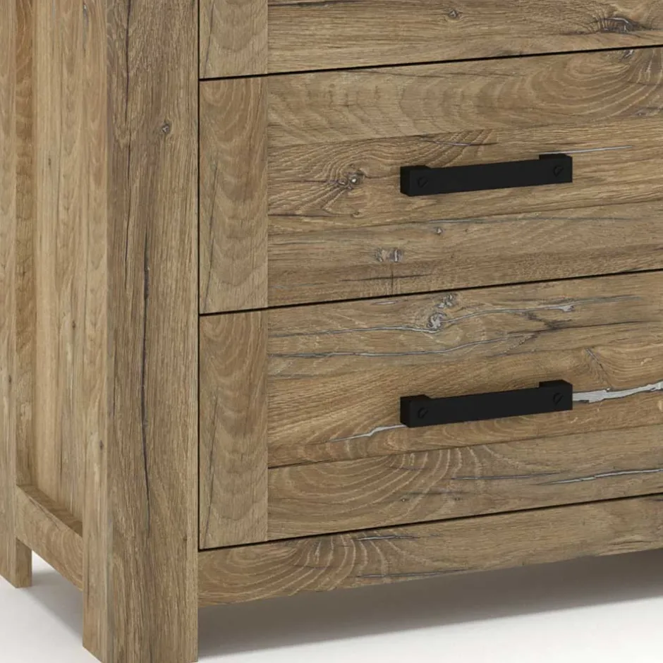 Rustikal-modernes Sideboard in Eiche Dunkel - Ginetta^Wohnen Best