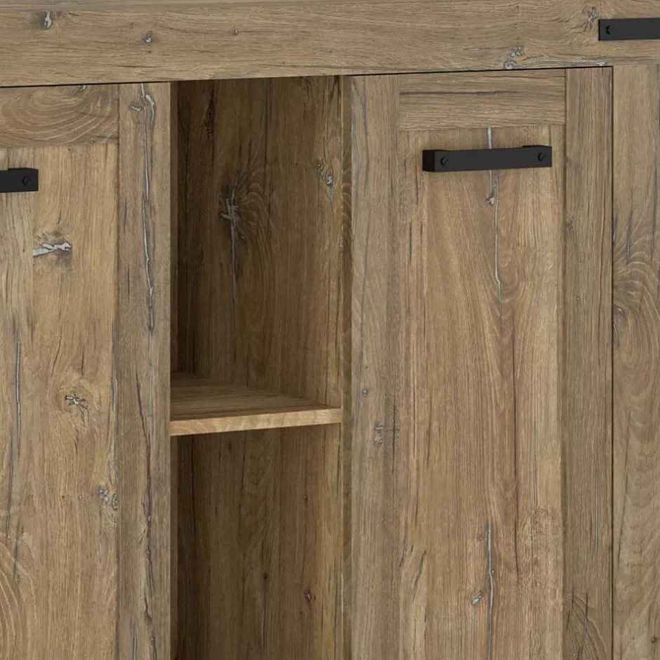 Rustikal-modernes Sideboard in Eiche Dunkel - Ginetta^Wohnen Best