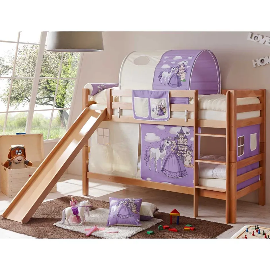 Kinder Wohnen Rutsche Doppekstockbett für Mädchen - Baltea