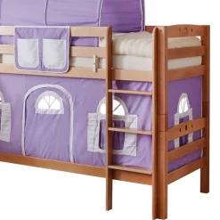 Kinder Wohnen Rutsche Doppelstockbett aus Buche Natur - Hamjon