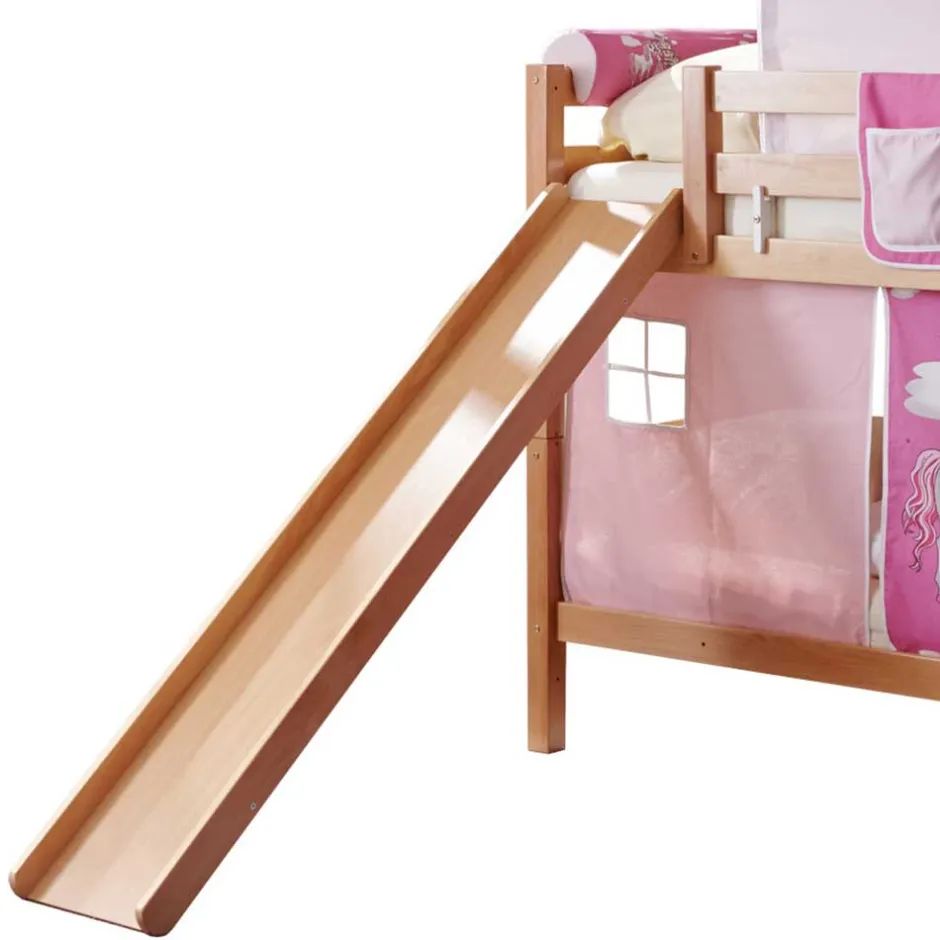 Kinder Wohnen Rutsche Etagenbett für Mädchen in Natur - Norklin