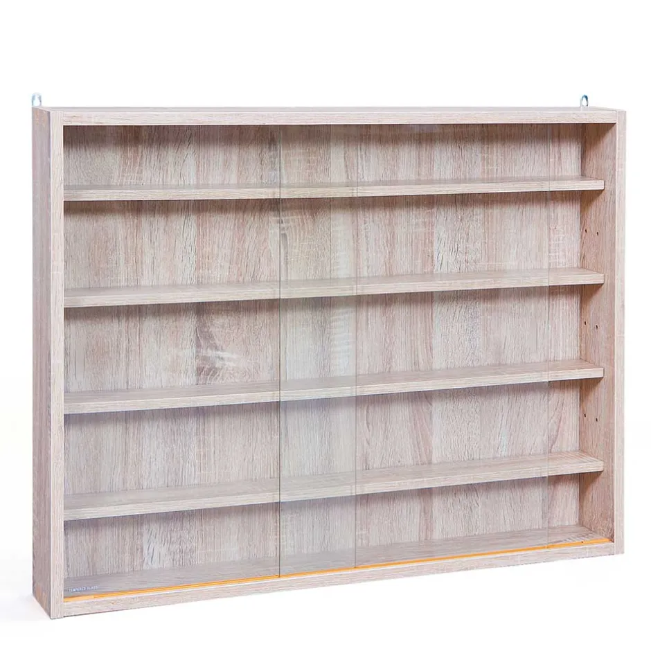 Wohnen Sammler Hängevitrine Taupos in Eiche Sonoma