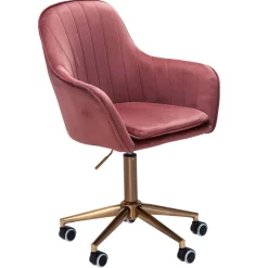 Wohnen Samt Bürostuhl in Rosa - Aramov