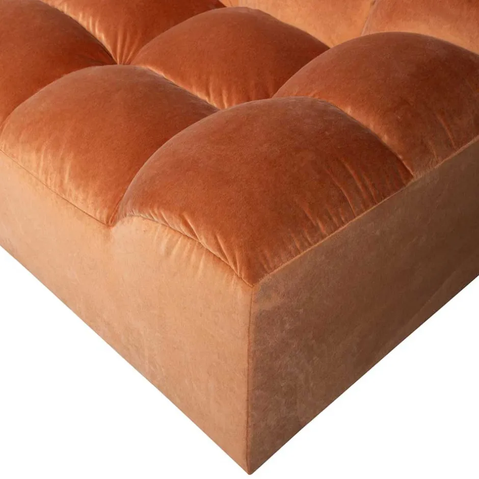Wohnen Samt Designcouch in Terracotta - Gracey