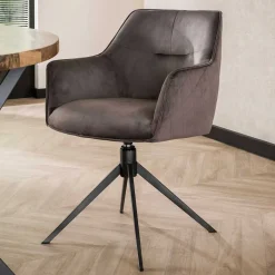 Samt Drehstühle mit Armlehnen - Austino (2er Set)^Wohnen New