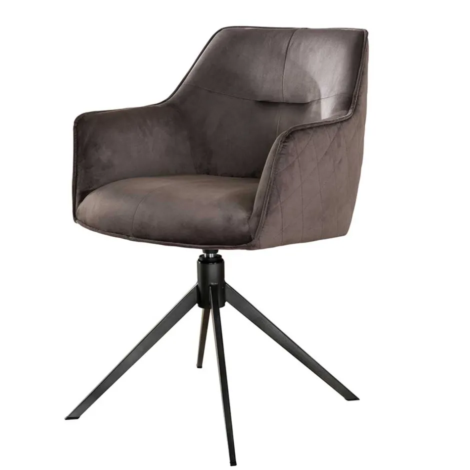 Samt Drehstühle mit Armlehnen - Austino (2er Set)^Wohnen New