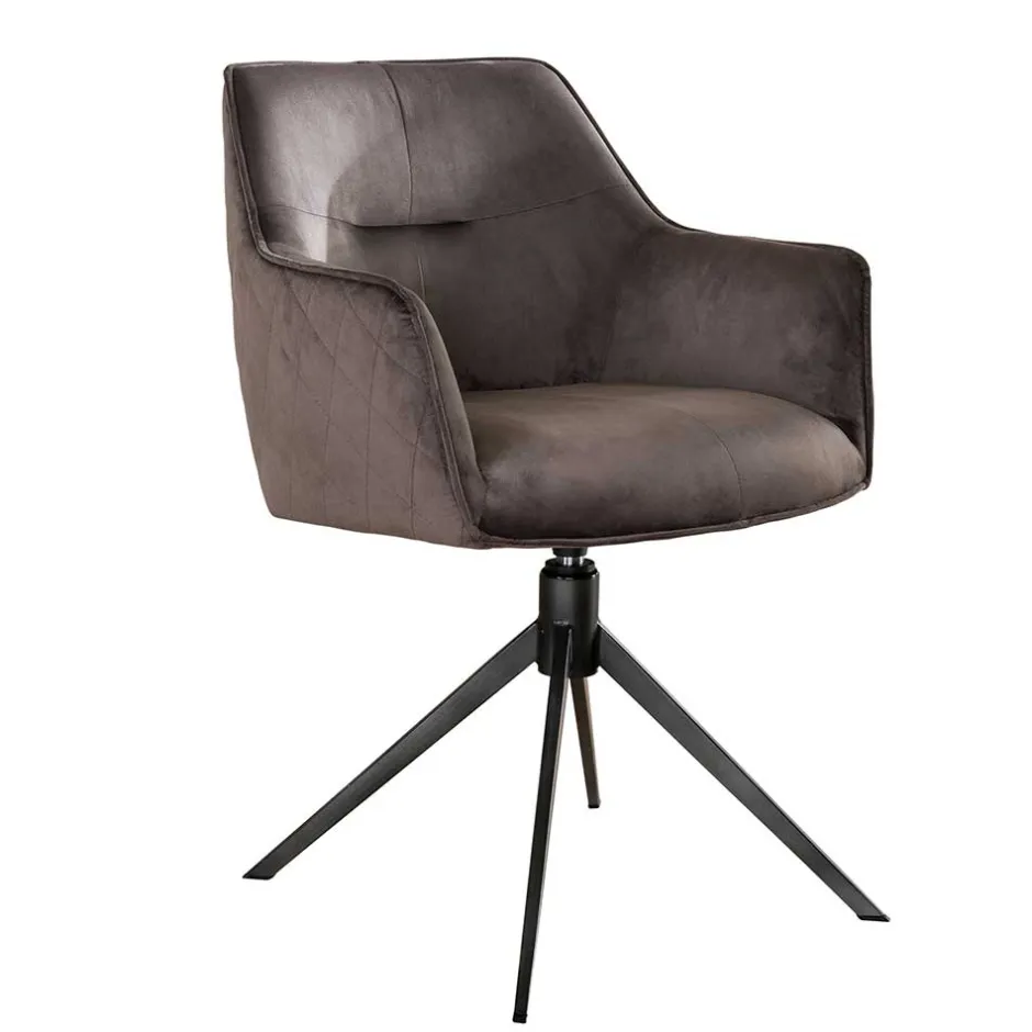 Samt Drehstühle mit Armlehnen - Austino (2er Set)^Wohnen New