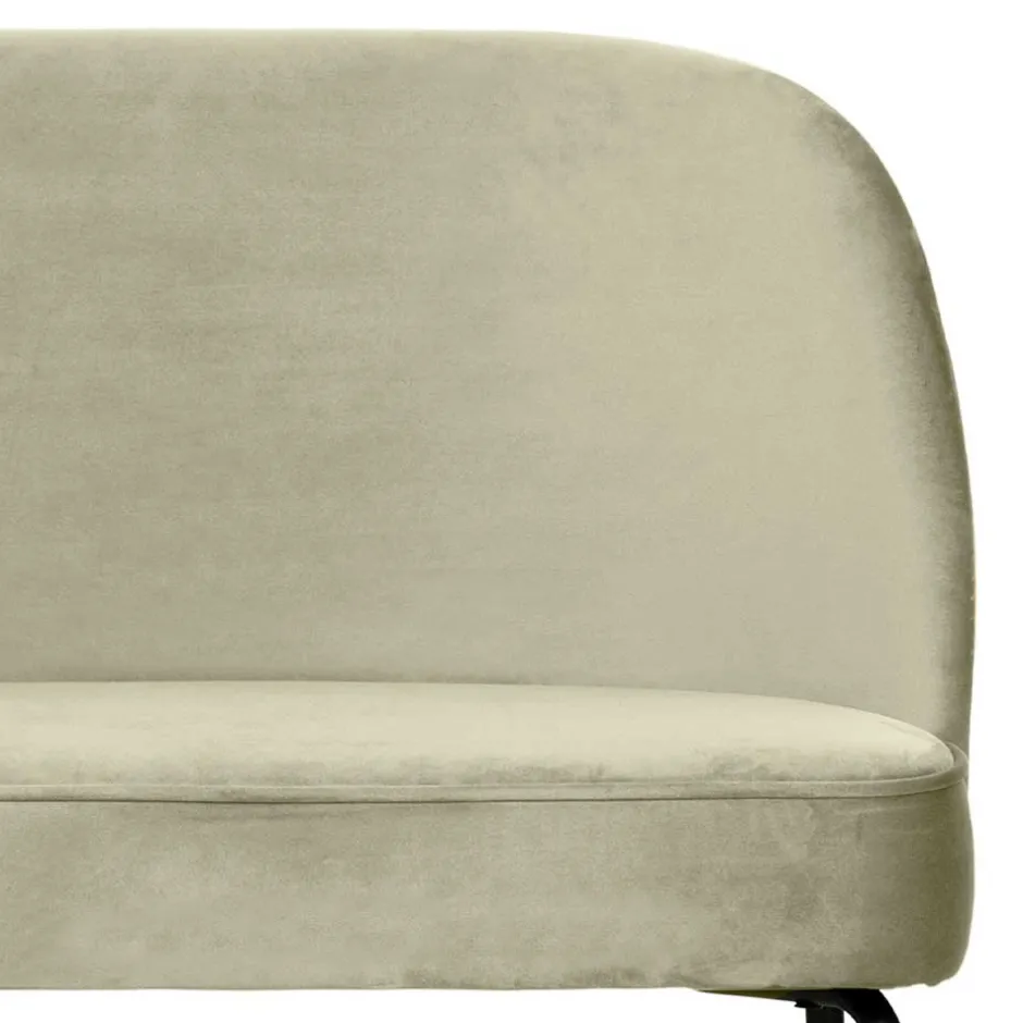 Wohnen Samt Esstischbank in Graugrün - Ilussiana