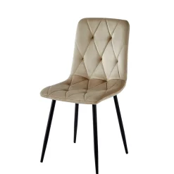 Samt Esstischstühle in Taupe - Temir (4er Set)^Wohnen Online